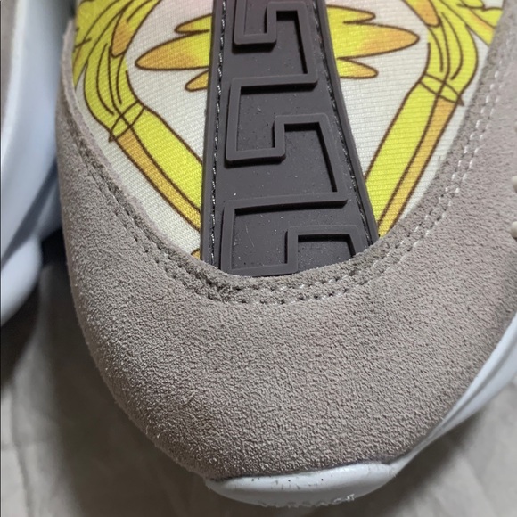 Versace Pink and White Women's Sneakers - Picture 8 of 9